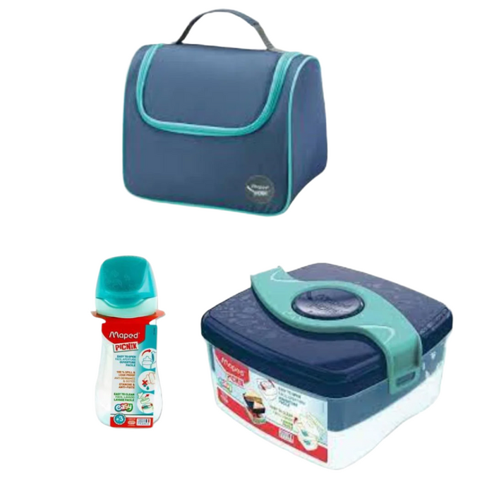Maped Picnik - Origins 3-Piece Lunch Bag Set Blue and Green