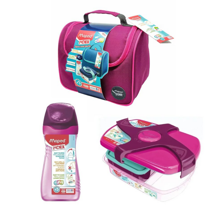Maped Picnik - Origins 3-Piece Lunch Bag Set Pink