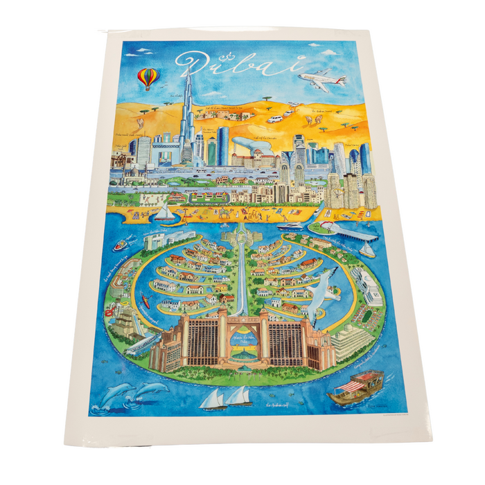 Gallery One - Dubai Skyline Poster Map