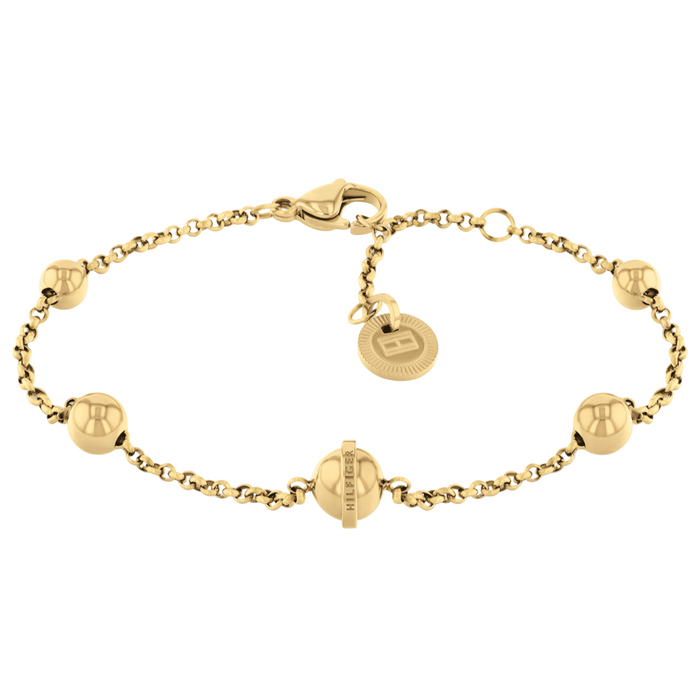 Tommy Hilfiger Women's Ionic Plated Thin Gold Steel Bracelet - 2780815