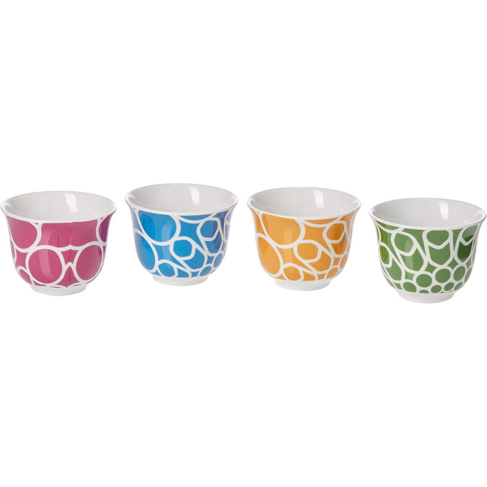 Expo 2020 Dubai Logo Arabic Coffee Cups Set of 4 (Multicolour)
