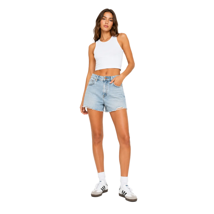 V by Very - Light Wash Denim Shorts (18)