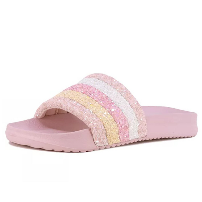 Sugar Big Girls Rainbow Slides Peach - EU 34 (No Box)