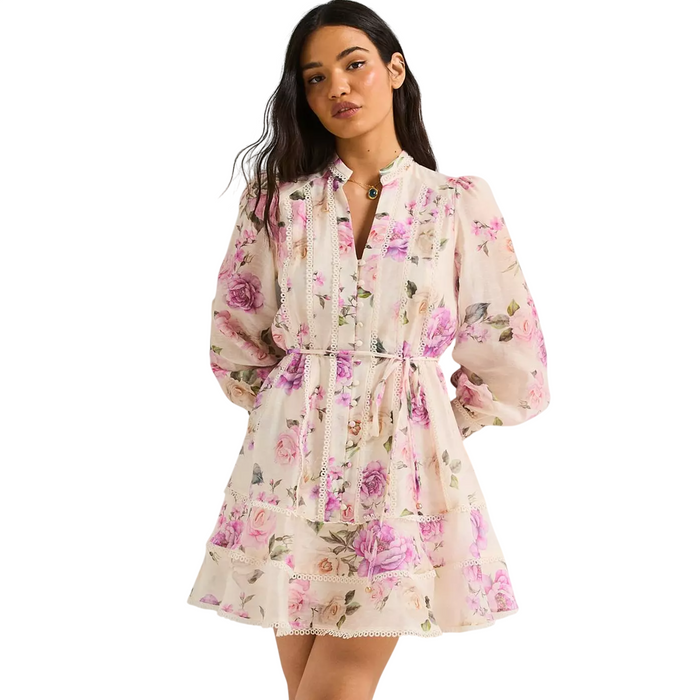 V by Very Floral Belted Mini Dress