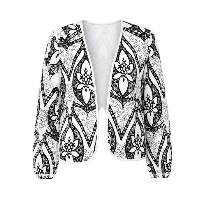 V by Very - Floral Pattern Open Front Blazer (16)