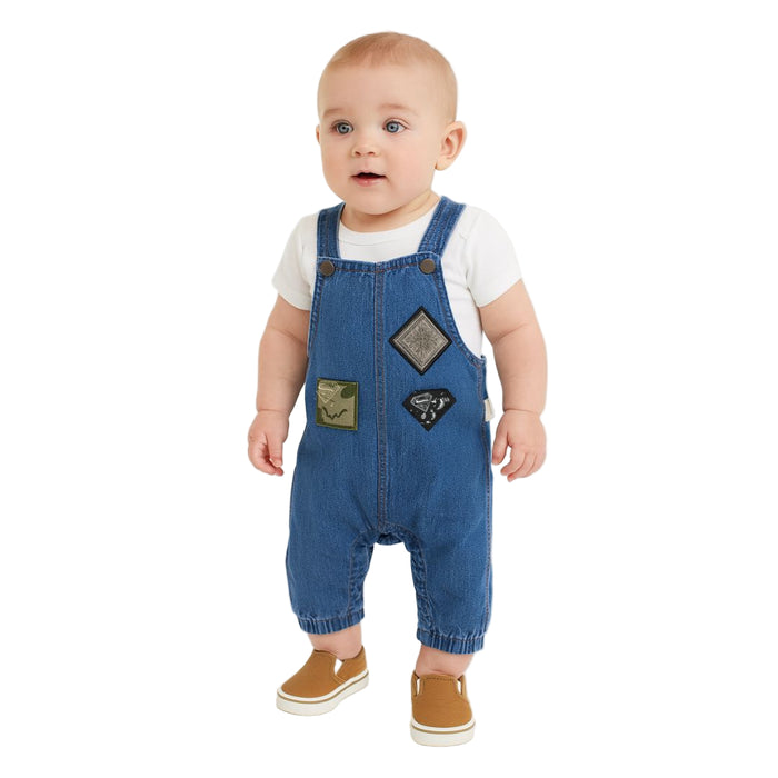 Cotton On - Baby Boys Superman Mid Blue Wash Romper