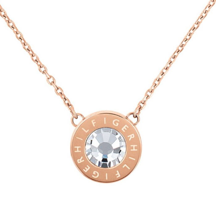 Tommy Hilfiger Women's Rose Gold Plated Steel Necklace - 2780285