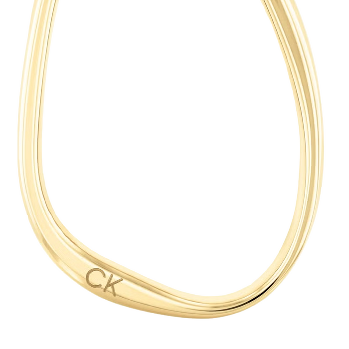 Calvin Klein Women's Ionic Plated Thin Gold 1 Steel Earrings -35000451