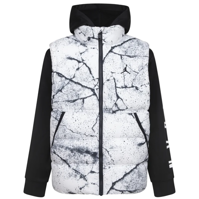 Jordan - Little Boys Layered-Look Hoodie Cement Grey (3)