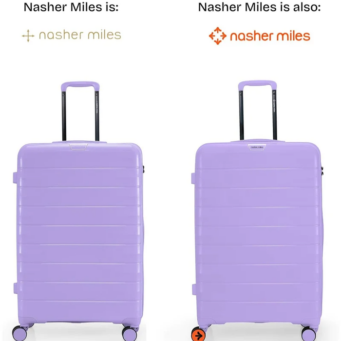 Nasher Miles Vienna Hard-Sided Polypropylene Check-in Luggage Purple 24 Inch |65cm Trolley Bag Medium