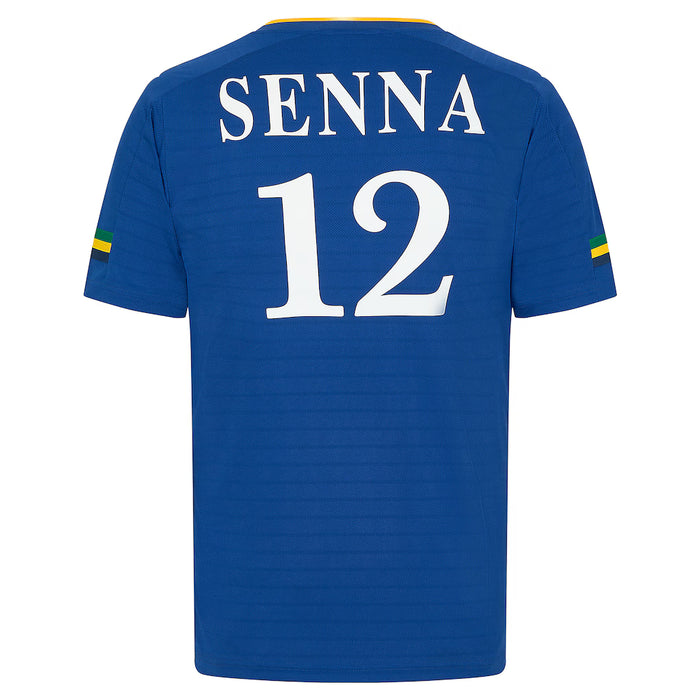 Senna Signature Men AS FW Stripe Sport T-Shirt Navy