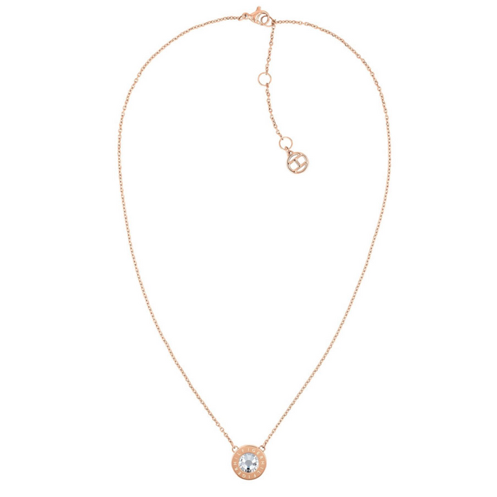 Tommy Hilfiger Women's Rose Gold Plated Steel Necklace - 2780285