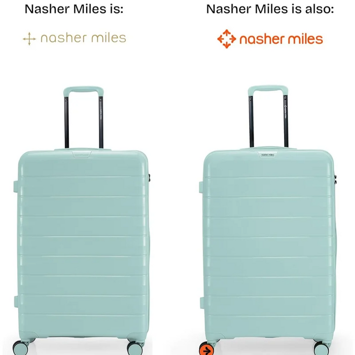 Nasher Miles Vienna Hard-Sided Polypropylene Luggage Set of 2 Cool Mint Trolley Bags (55 & 65 cm) Small & Medium