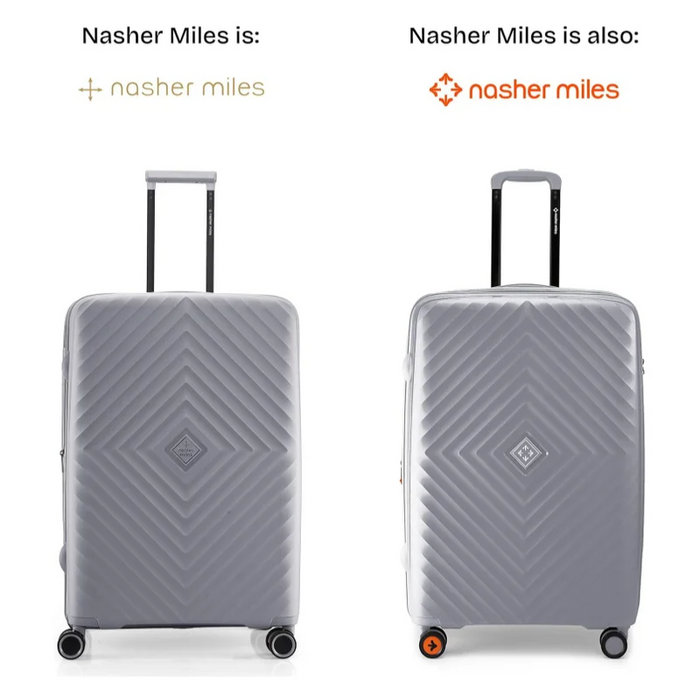 Nasher Miles Antwerp TSA Lock & Expander Hard-Sided Polypropylene Set of 3 Grey Small, Medium & Large Trolley Bags (55, 65 & 75 Cm)