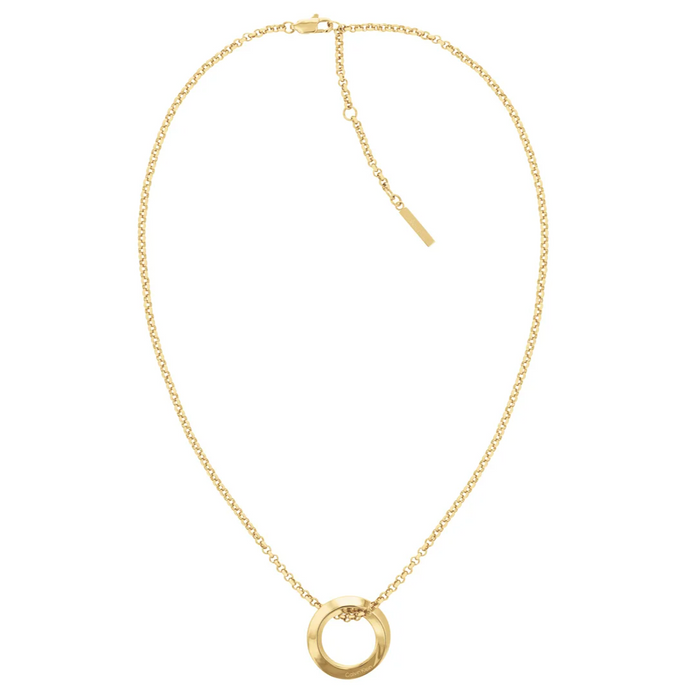 Calvin Klein Women's Ionic Plated Thin Gold 1 Steel Necklace - 35000307