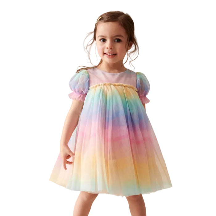 Sparkle and Shine - Rainbow Mesh Party Dress (2)