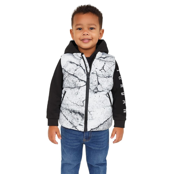 Jordan - Little Boys Layered-Look Hoodie Cement Grey (3)