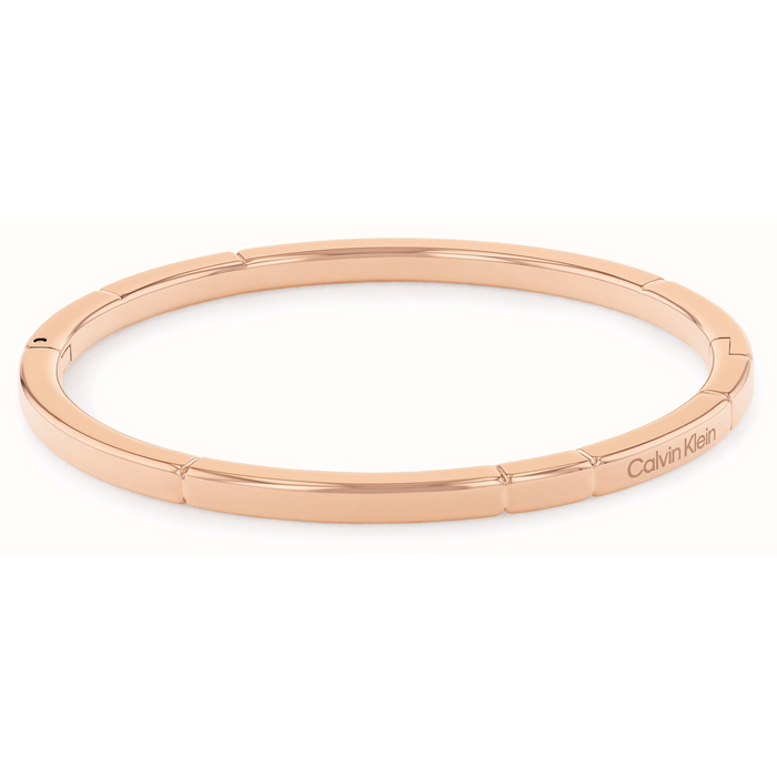 Calvin Klein Women's Ionic Plated Rose Gold Steel Bangle - 35000456