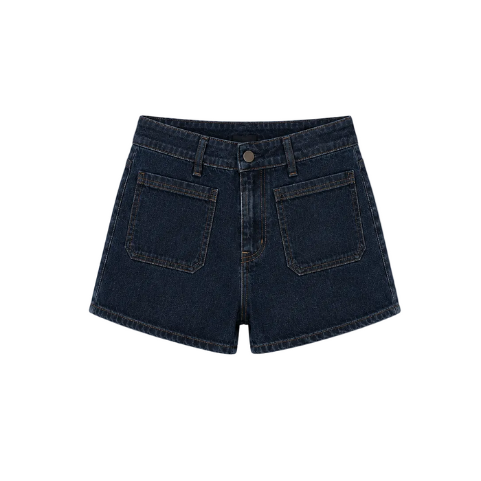 V by very -  V by Very Rinse Denim Micro Shorts Dark Wash (Medium)