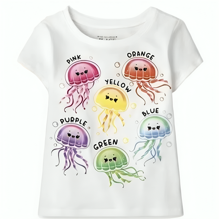 The Children's Place - Toddler Short Sleeve T-Shirt Color Jellyfish Graphic