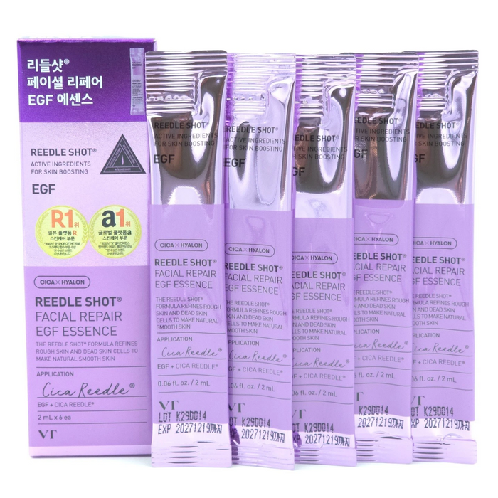 VT Cosmetics Reedle Shot  Facial Repair EGF Essence - 2ml x 6ea