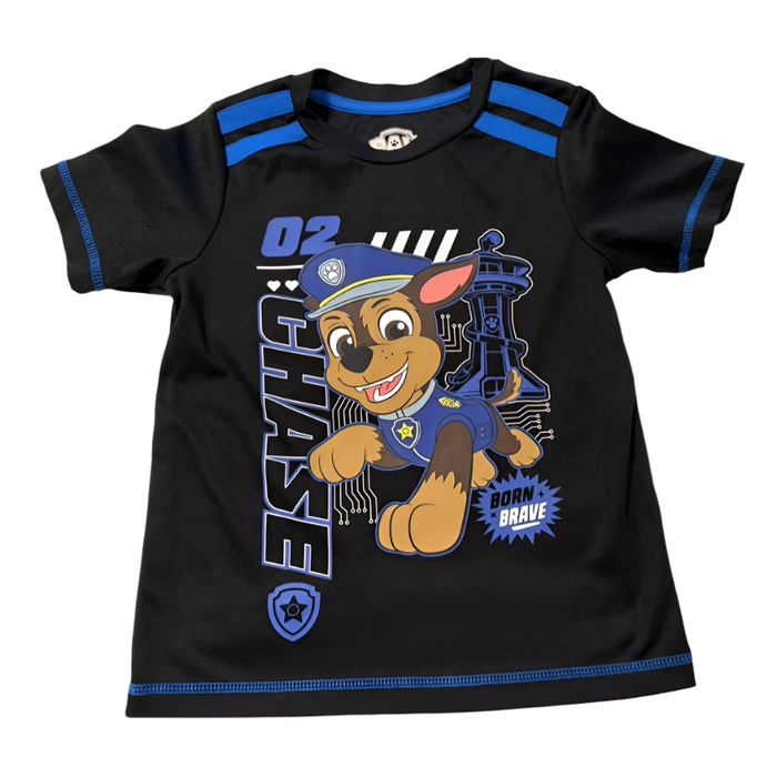 Paw Patrol -Toddler Boys T-Shirt Born Doggy Brave Print Navy (2)
