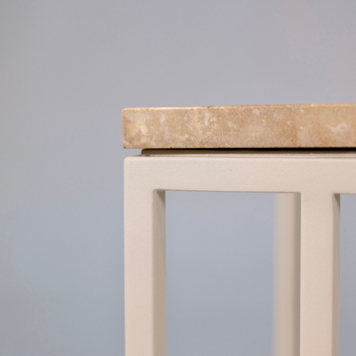 Atelier Bottega - 30x50 Insert TableIntroducing our exclusive collection of Atelier Bottega insert tables, crafted from premium quality Italian travertine marble and powder coated aluminium base.
 MeasAtelier Bottega - 30x50 Insert Table