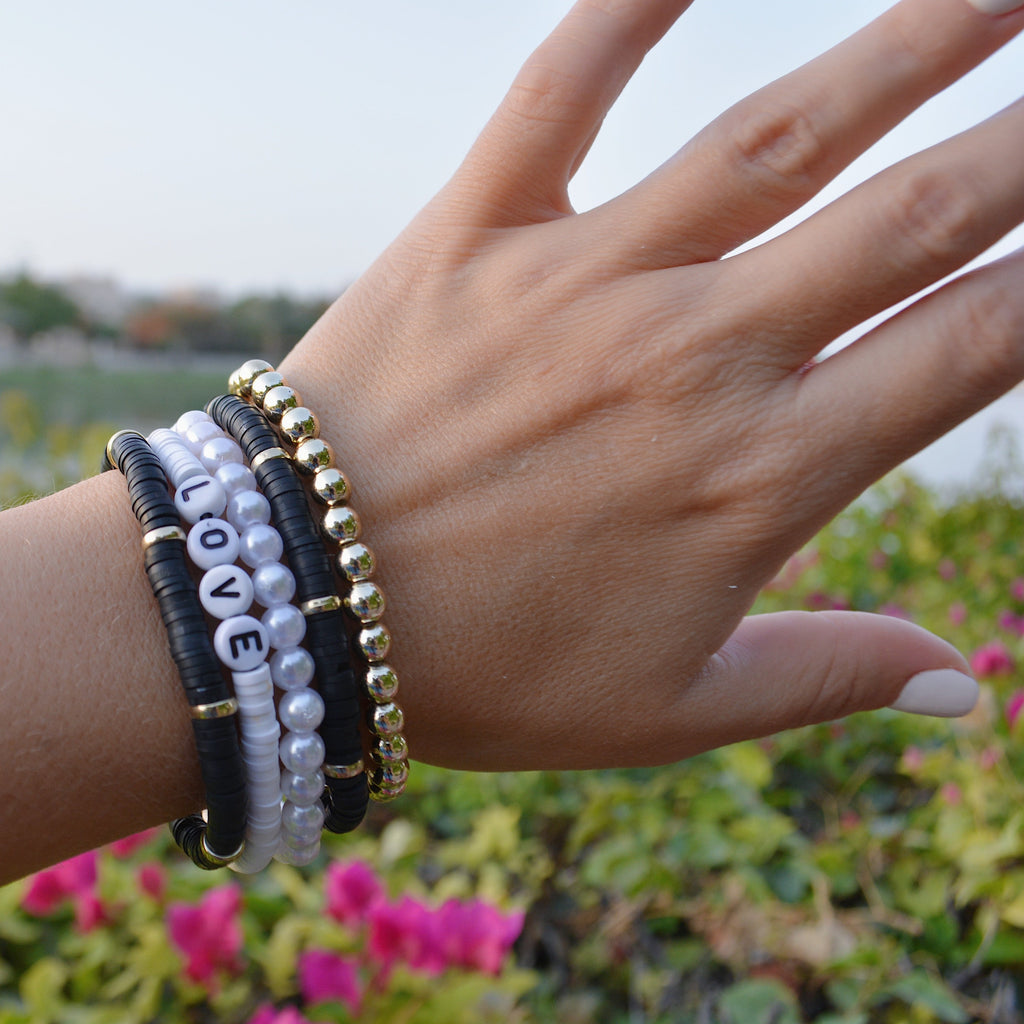 GOOD VIBES - Stacked Bracelet Set - LOVE